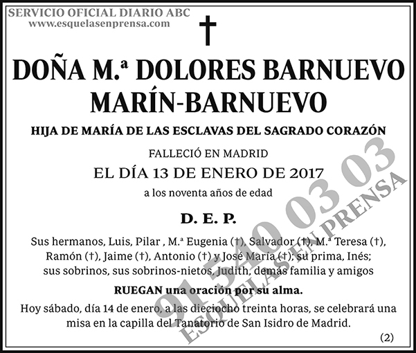 M.ª Dolores Barnuevo Marín-Barnuevo